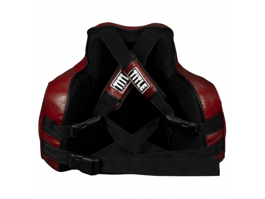 Пояс тренера TITLE Boxing Blood Red Leather Body Protector