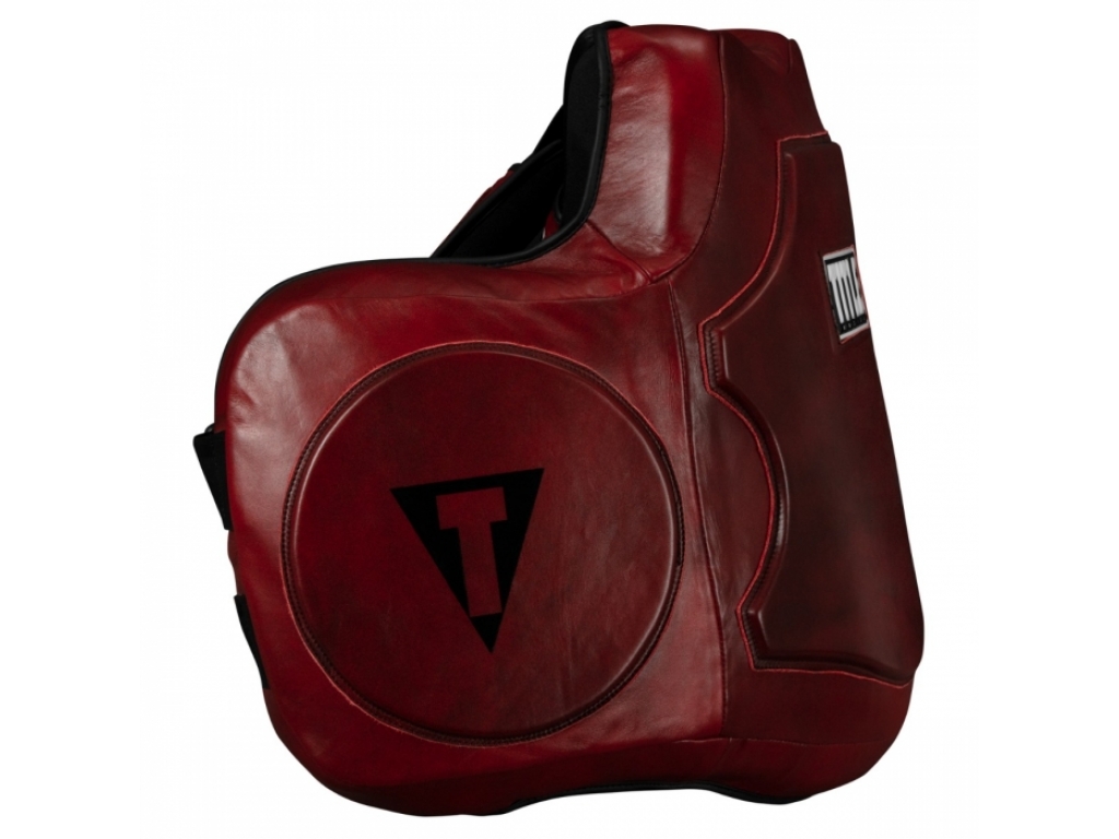 Пояс тренера TITLE Boxing Blood Red Leather Body Protector