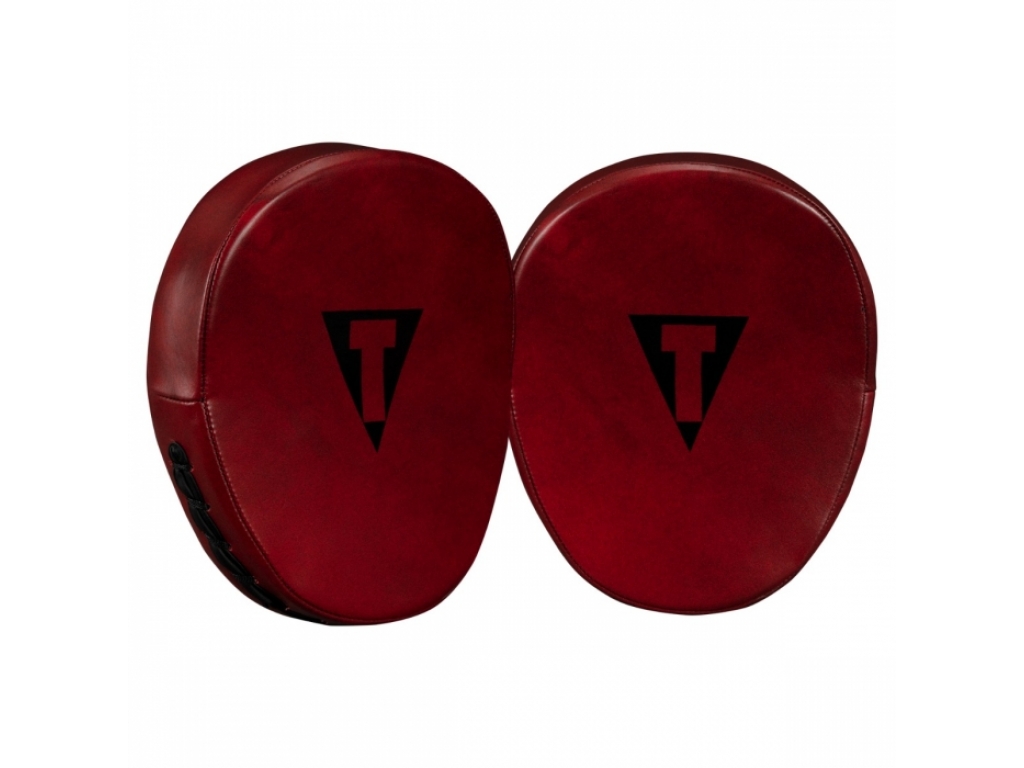 Лапи TITLE Boxing Blood Red Leather Punch Mitts