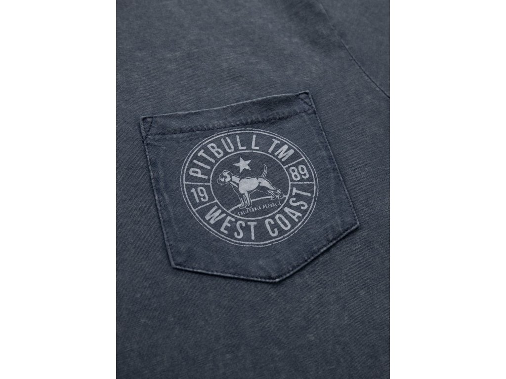 Футболка PIT BULL Denim Washed Circle Dog Pocket