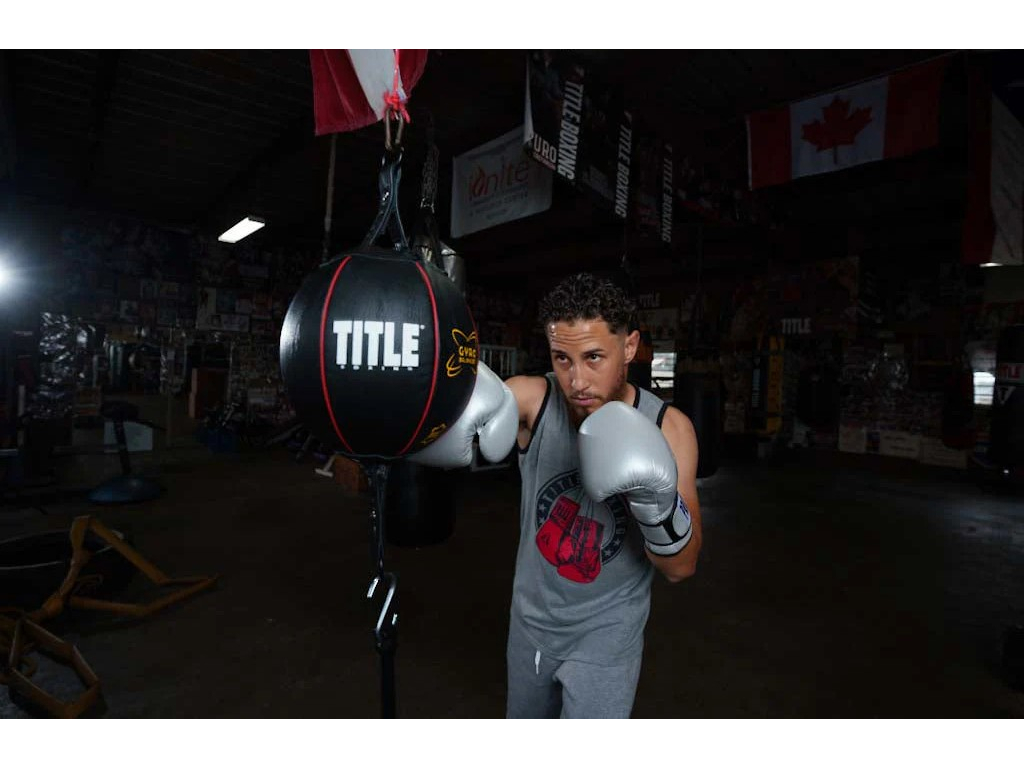 Груша пневматична на розтяжках TITLE Gyro Balanced Leather Double End Bag