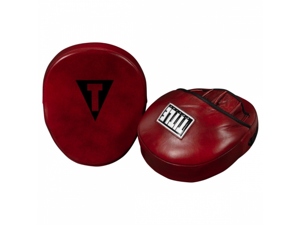 Лапи TITLE Boxing Blood Red Leather Punch Mitts