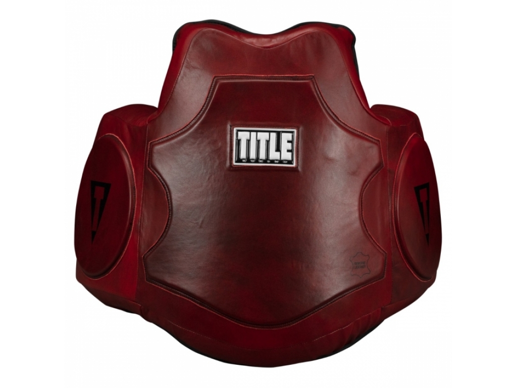Пояс тренера TITLE Boxing Blood Red Leather Body Protector