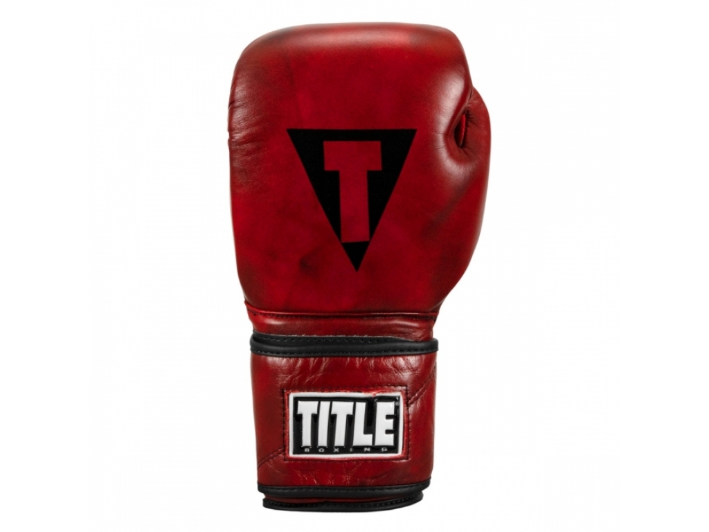 Рукавички тренувальні TITLE Blood Red Leather Sparring Gloves